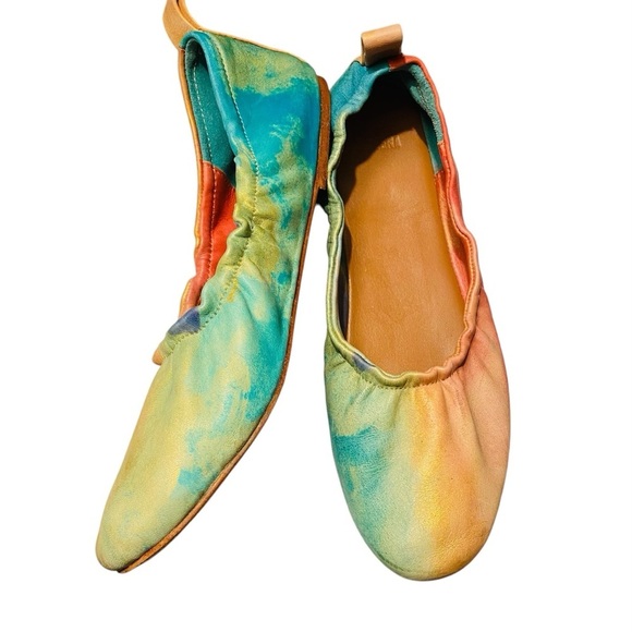 Jasper & Jeera Anthropologie Women's Watercolor Slip-on Flats Sz-10 - Picture 4 of 7